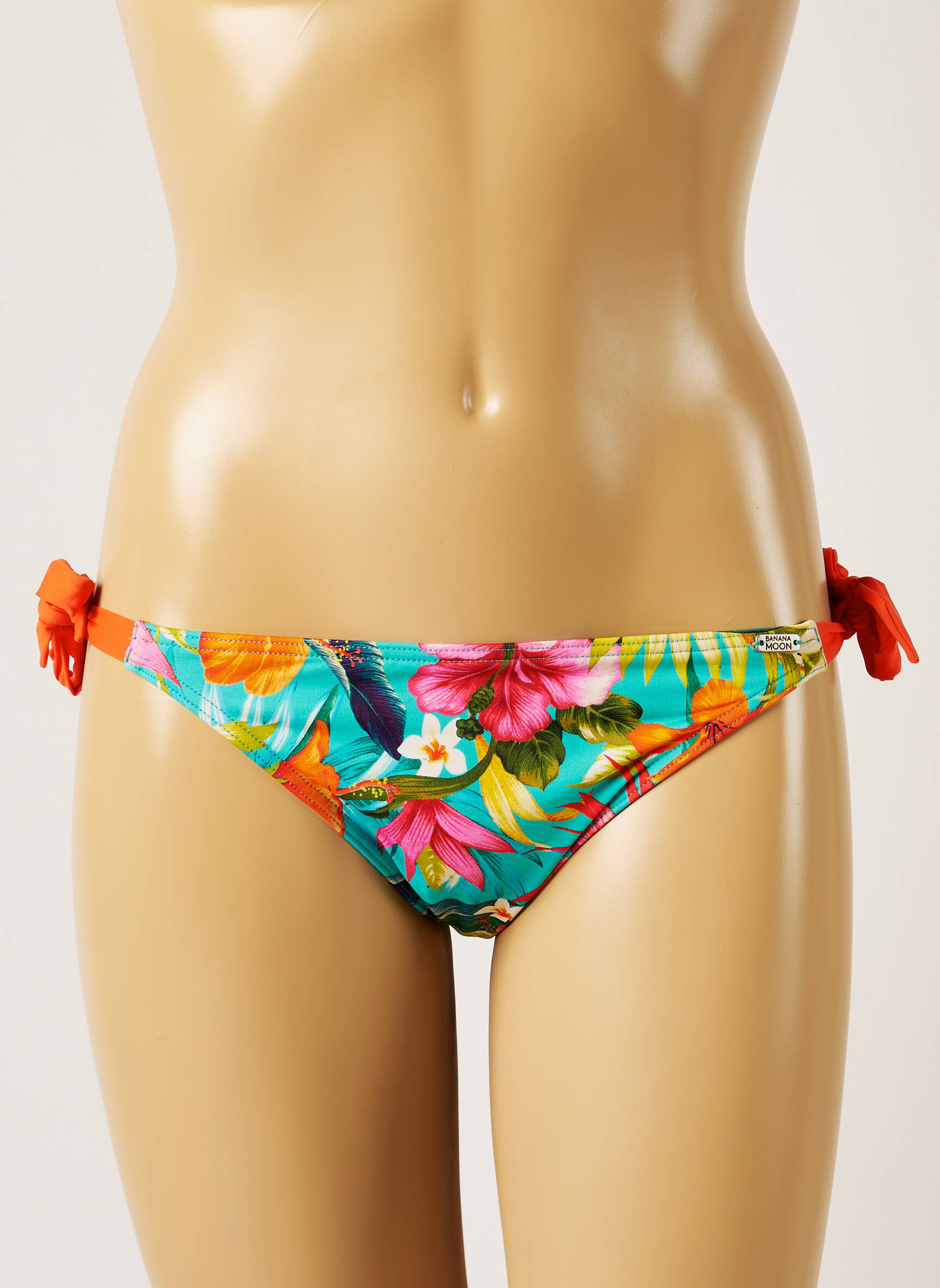 Maudymosi kelnaitės gėlių raštas bikini mėlyna BANANA MOON moteris