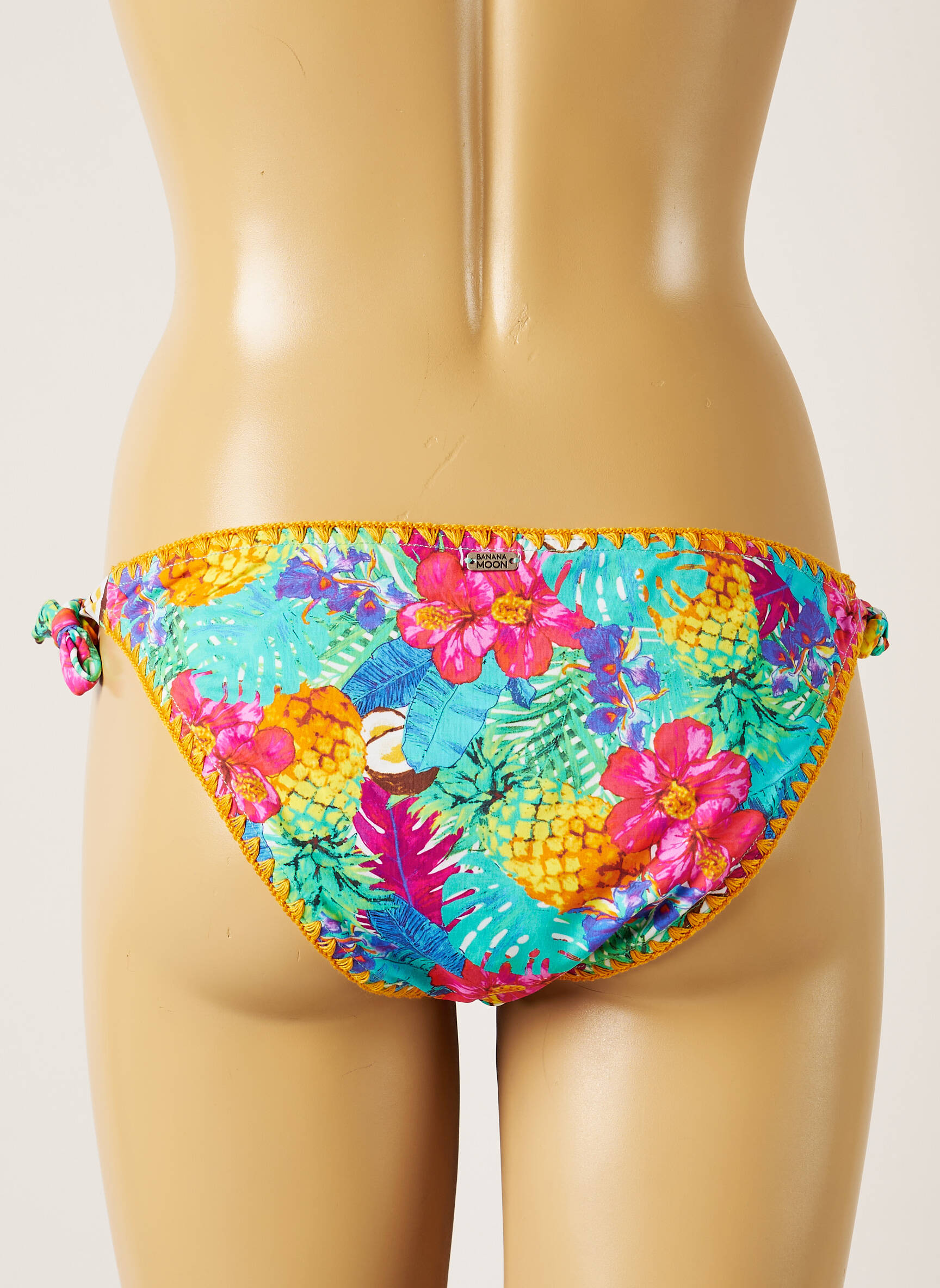 Maudymosi kelnaitės gėlių raštas bikini mėlyna BANANA MOON moteris