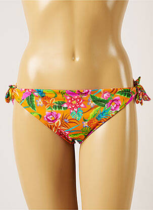 Maudymosi kelnaitės gėlių raštas bikini oranžinė BANANA MOON moteris