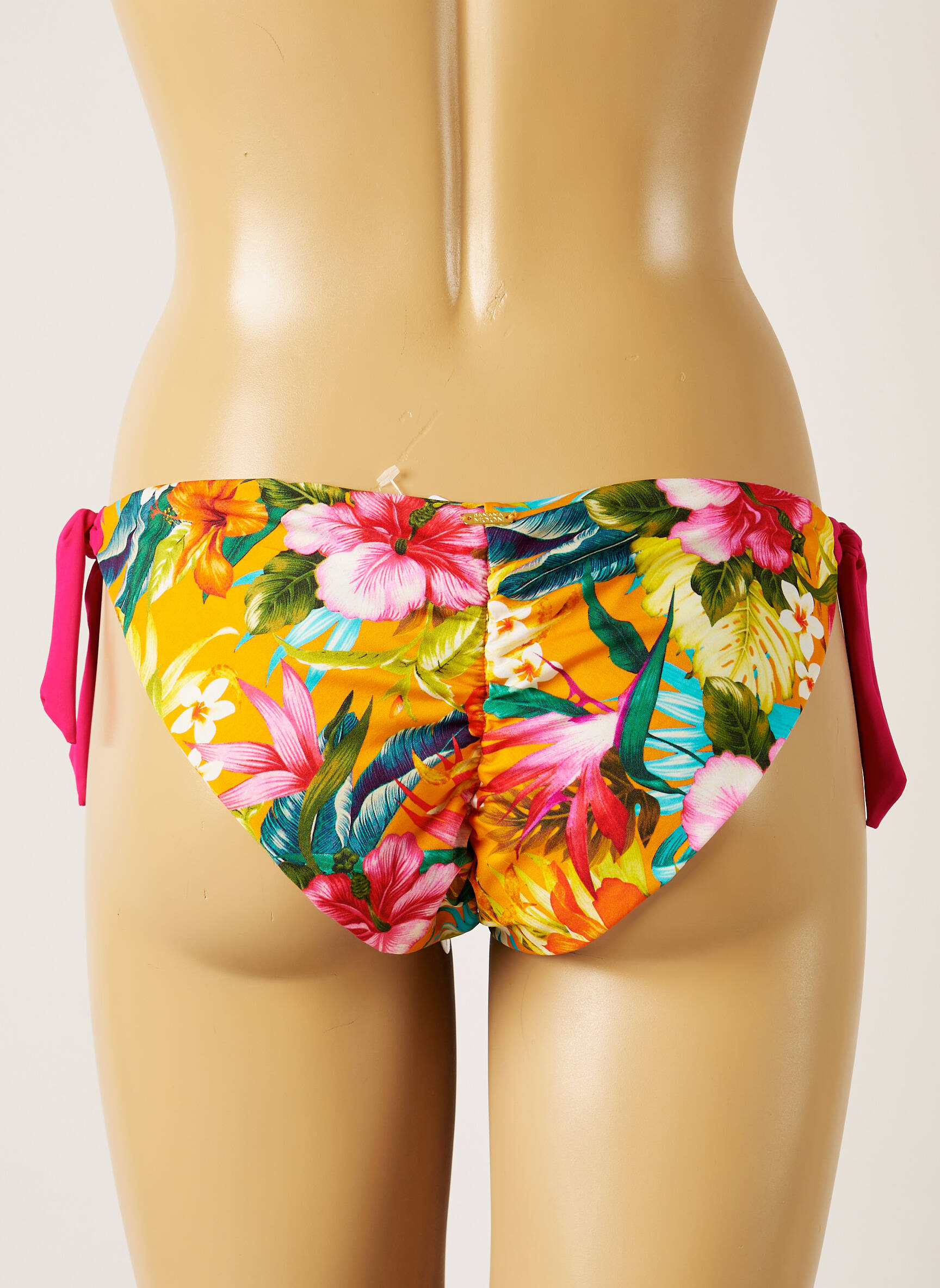 Maudymosi kelnaitės gėlių raštas bikini oranžinė BANANA MOON moteris
