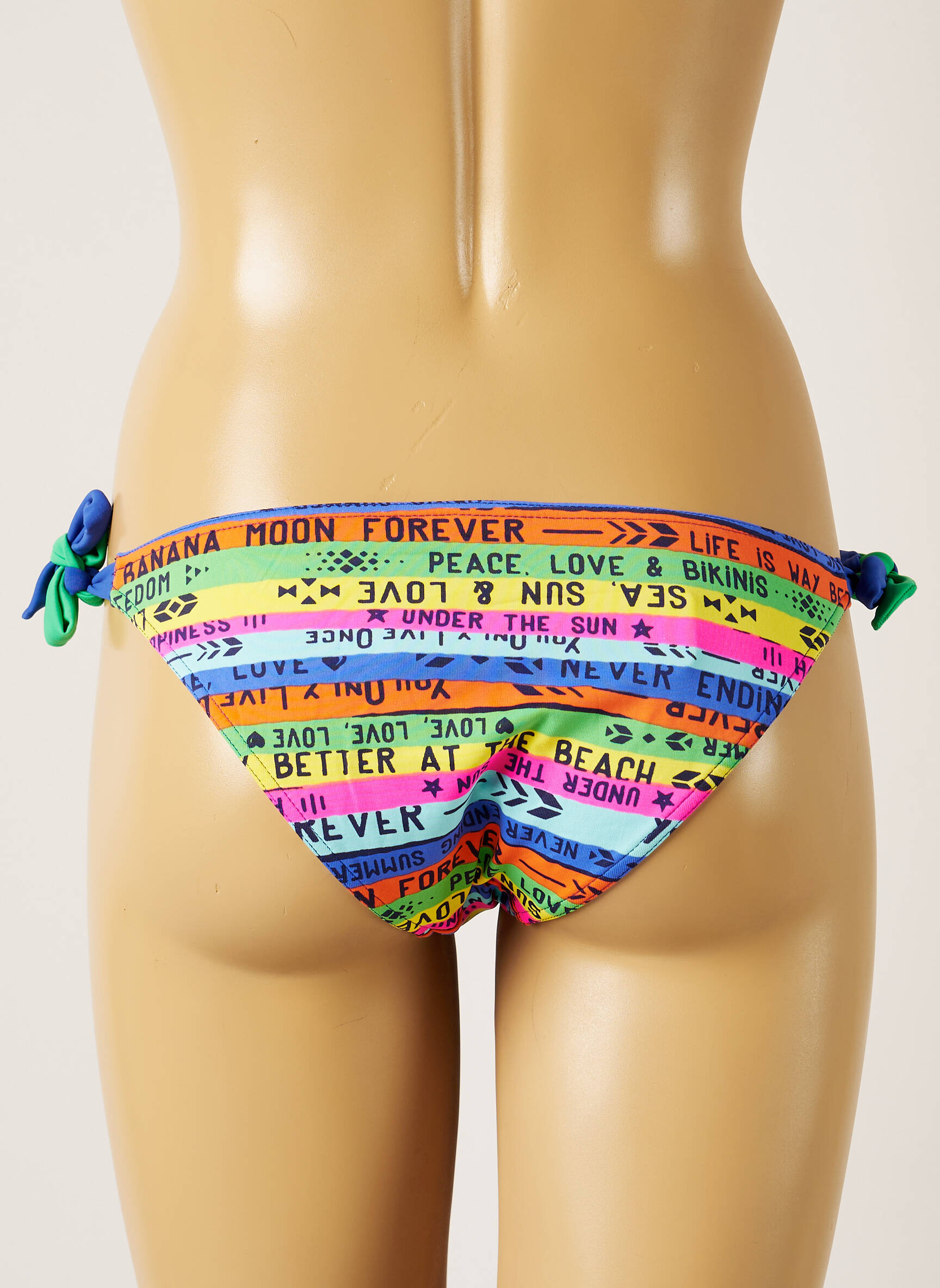 Maudymosi kelnaitės fantazijos raštas bikini mėlyna BANANA MOON moteris