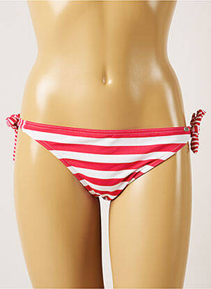 Maudymosi kelnaitės užsegimas su raišteliais bikini rožinė BANANA MOON moteris