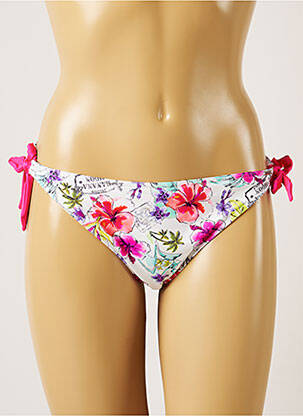 Maudymosi kelnaitės gėlių raštas bikini baltas BANANA MOON moteris