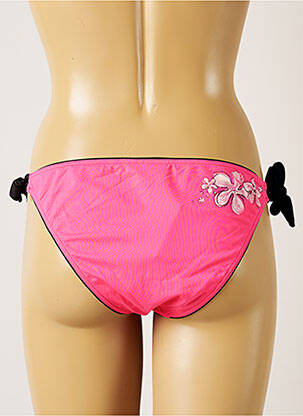 Maudymosi kelnaitės užsegimas su raišteliais bikini rožinė BANANA MOON moteris