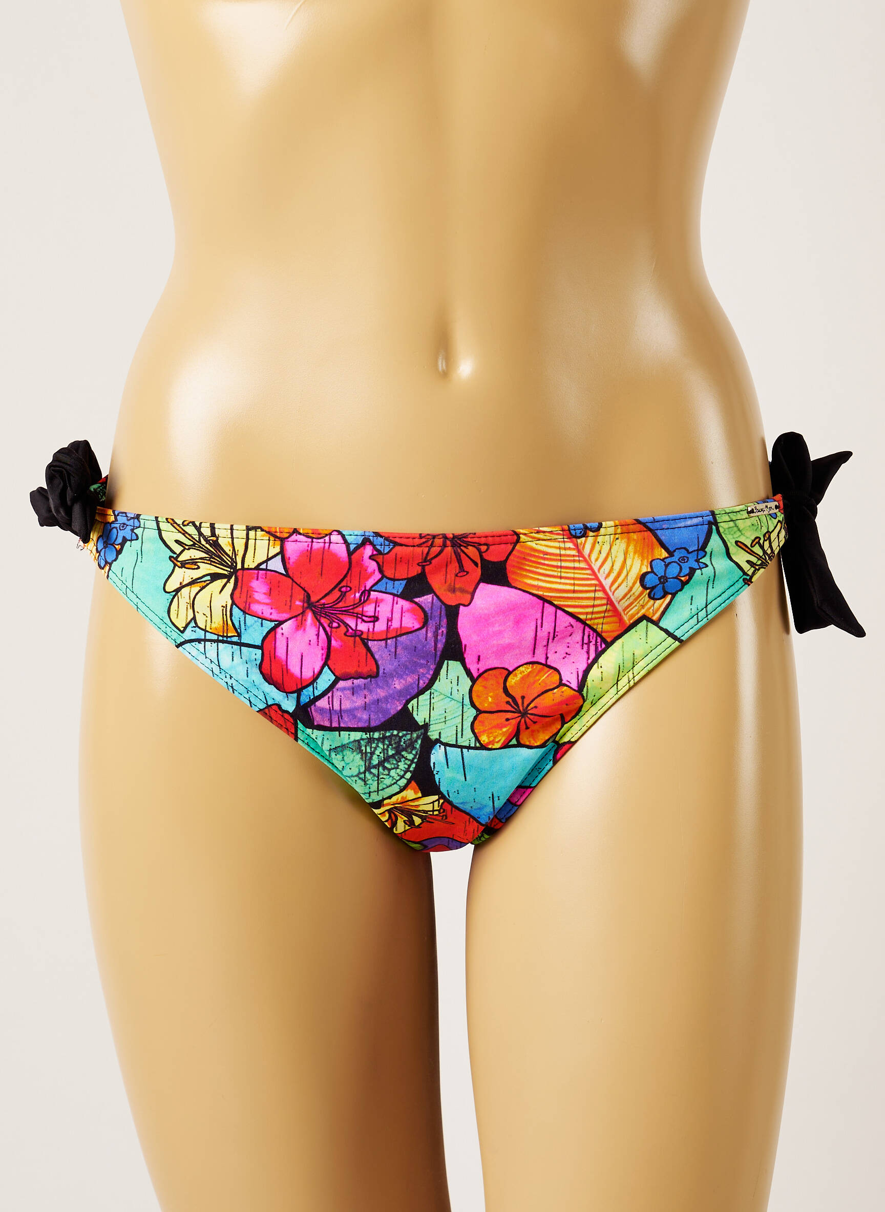 Maudymosi kelnaitės fantazijos raštas bikini mėlyna BANANA BEAUTY moteris
