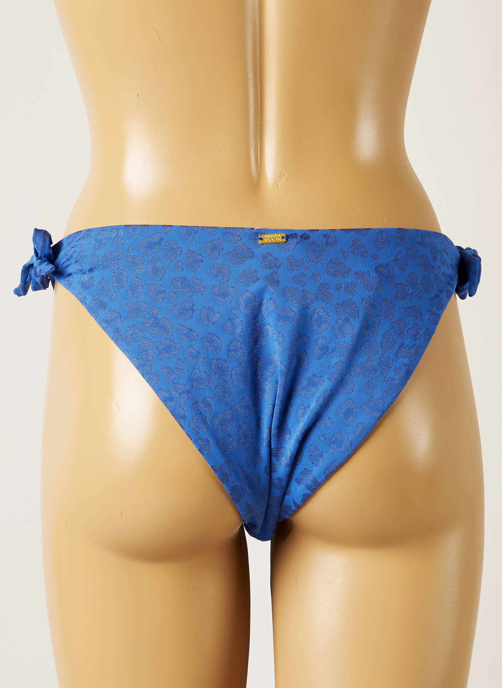 Maudymosi kelnaitės užsegimas su raišteliais bikini mėlyna BANANA MOON moteris