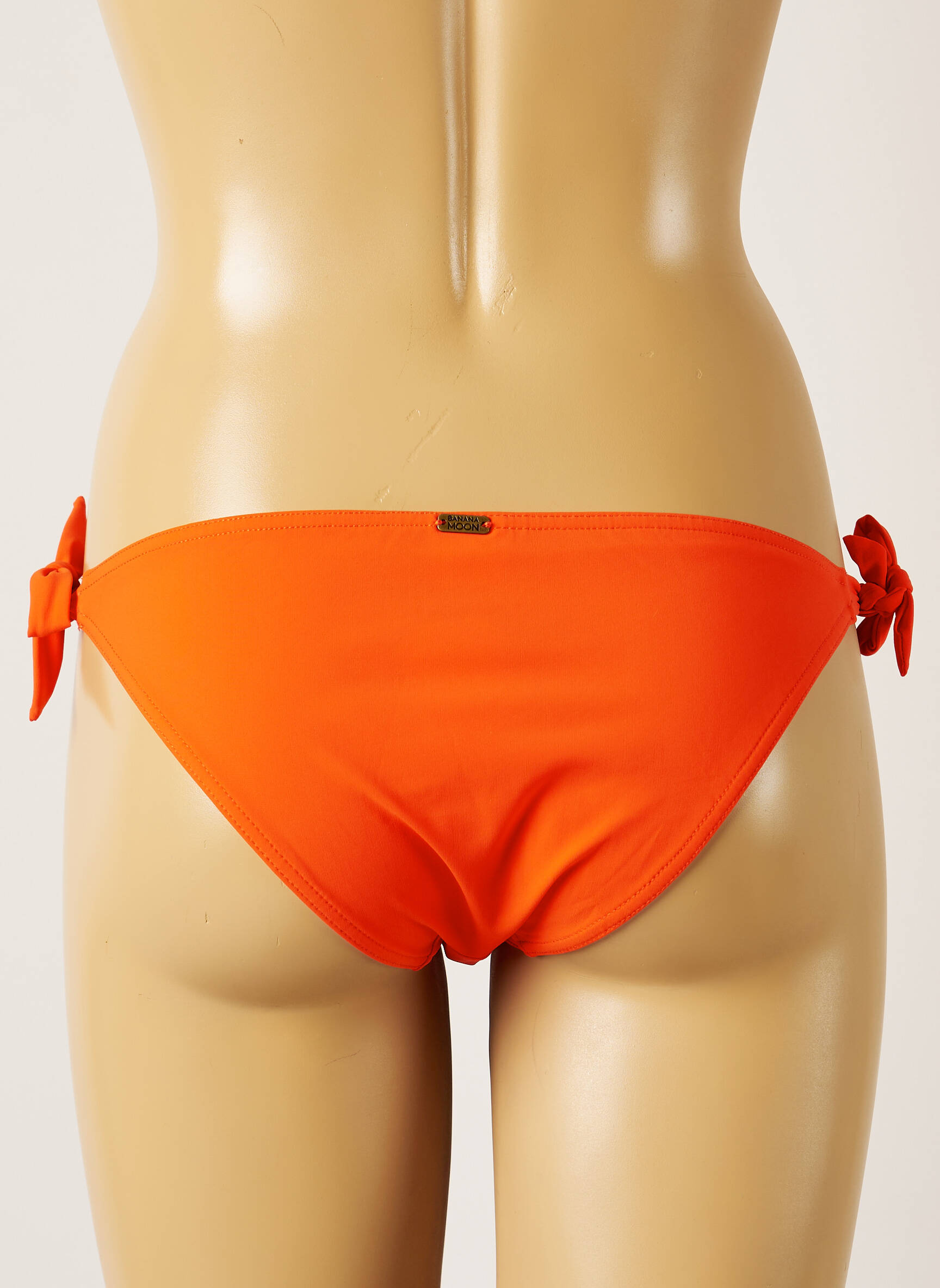 Maudymosi kelnaitės užsegimas su raišteliais bikini oranžinė BANANA MOON moteris