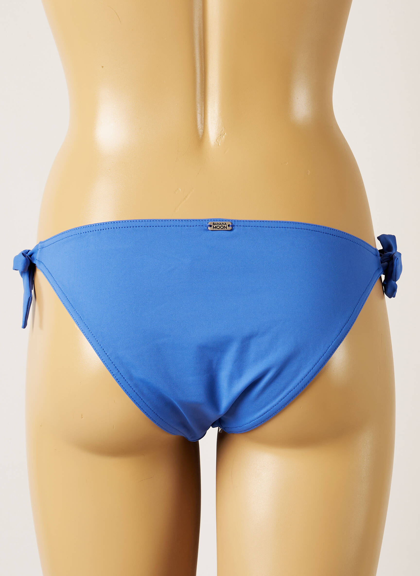 Maudymosi kelnaitės satino efektas bikini mėlyna BANANA MOON moteris