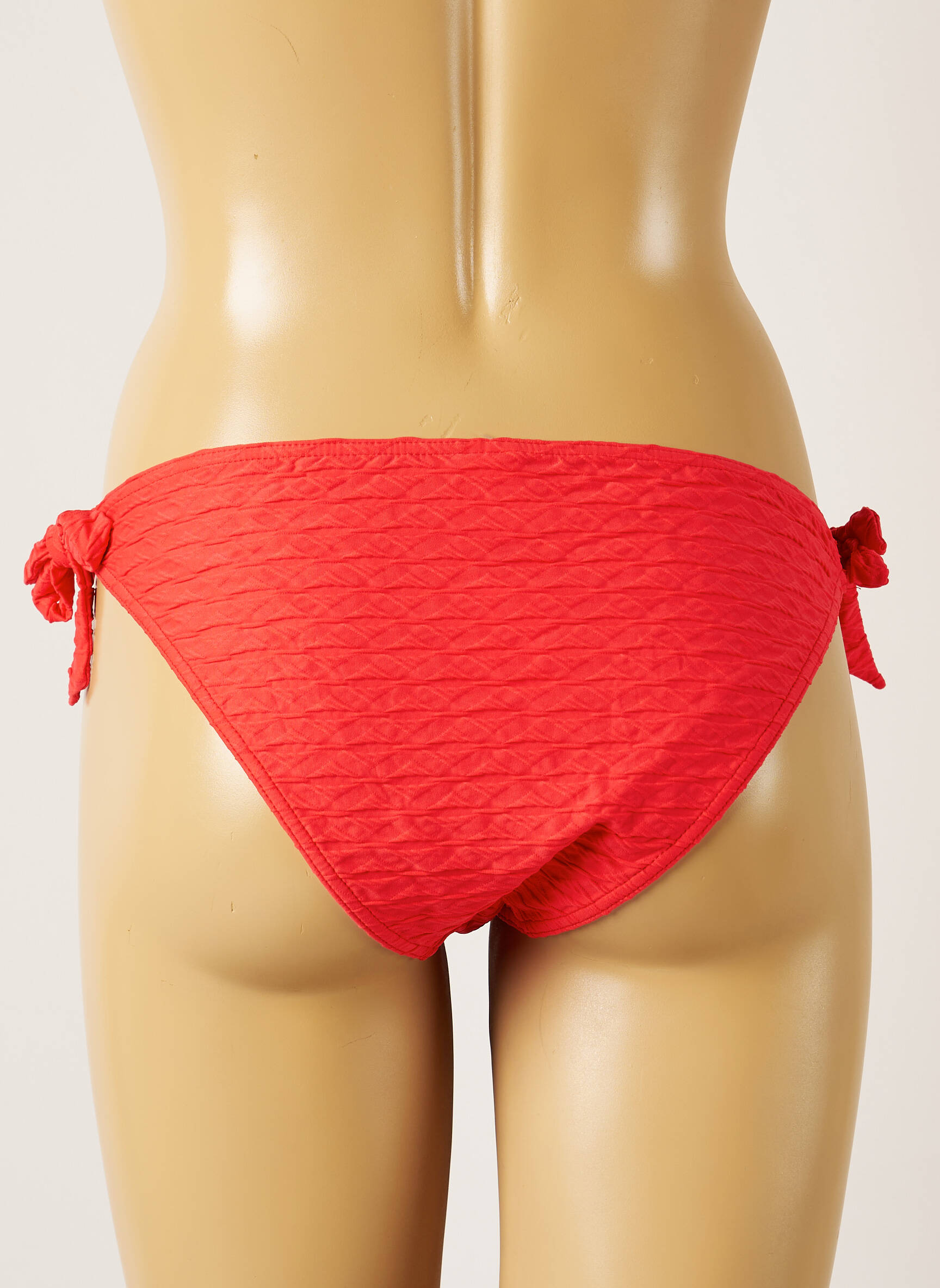 Maudymosi kelnaitės užsegimas su raišteliais bikini raudona BANANA MOON moteris
