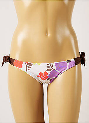 Maudymosi kelnaitės gėlių raštas bikini baltas BANANA MOON moteris