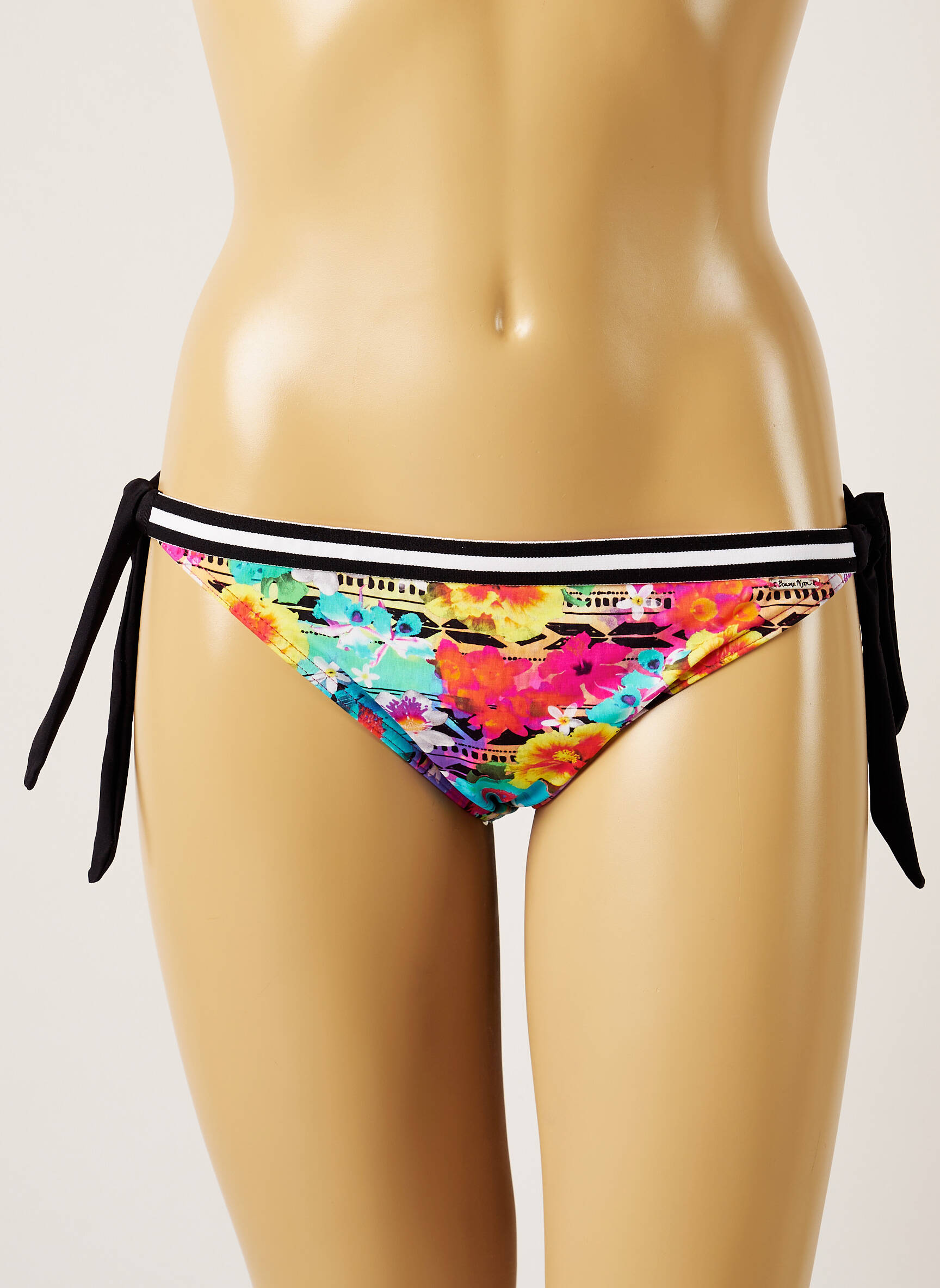 Maudymosi kelnaitės gėlių raštas bikini rožinė BANANA MOON moteris