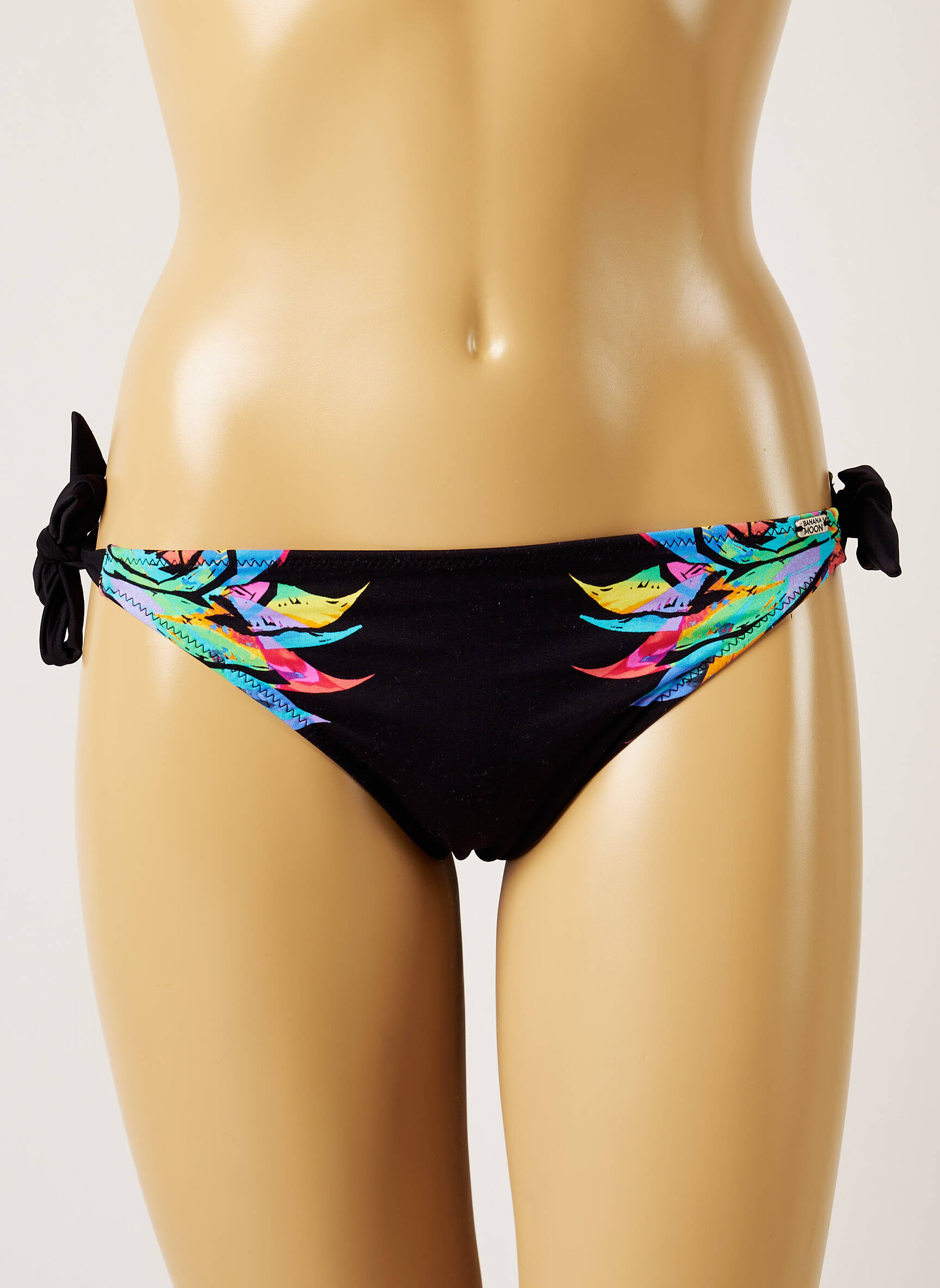 Maudymosi kelnaitės tiesioginis dažymas spausdinimas bikini juodas BANANA MOON moteris