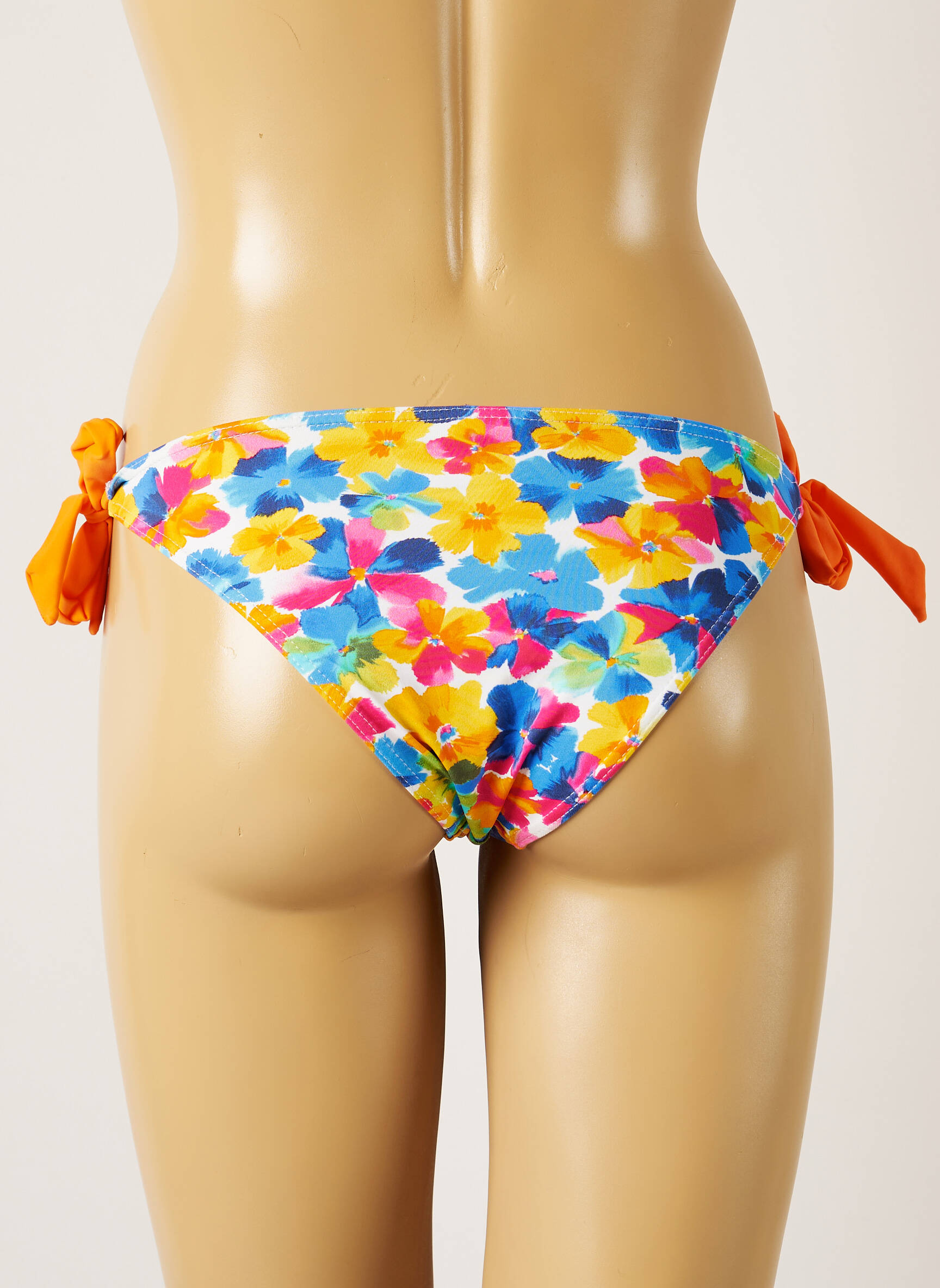 Maudymosi kelnaitės gėlių raštas bikini mėlyna BANANA MOON moteris