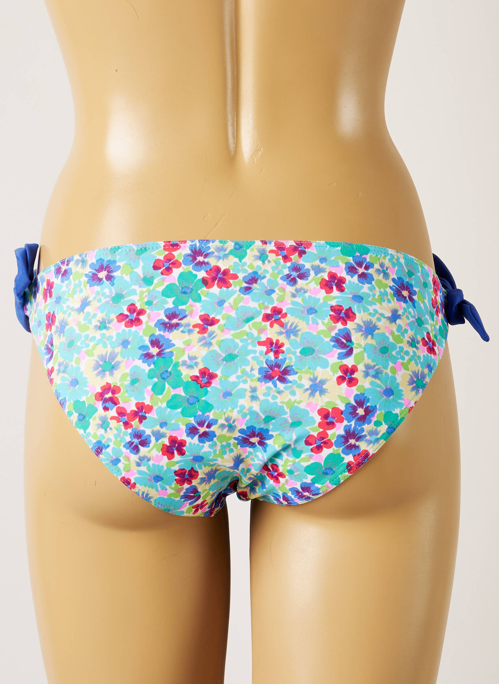 Maudymosi kelnaitės gėlių raštas bikini mėlyna BANANA MOON moteris