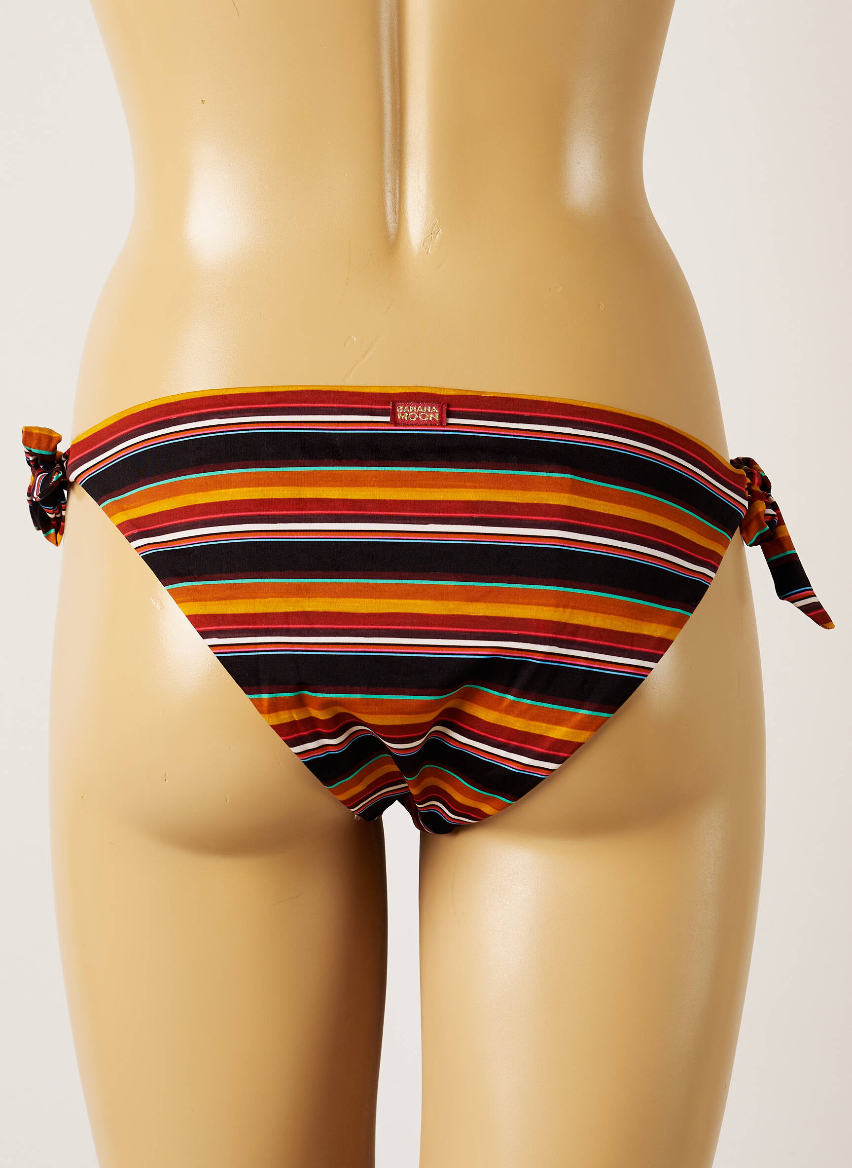 Maudymosi kelnaitės užsegimas su raišteliais bikini rudas BANANA MOON moteris