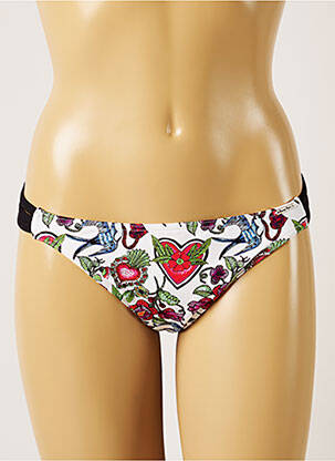 Maudymosi kelnaitės gėlių raštas bikini baltas BANANA MOON moteris