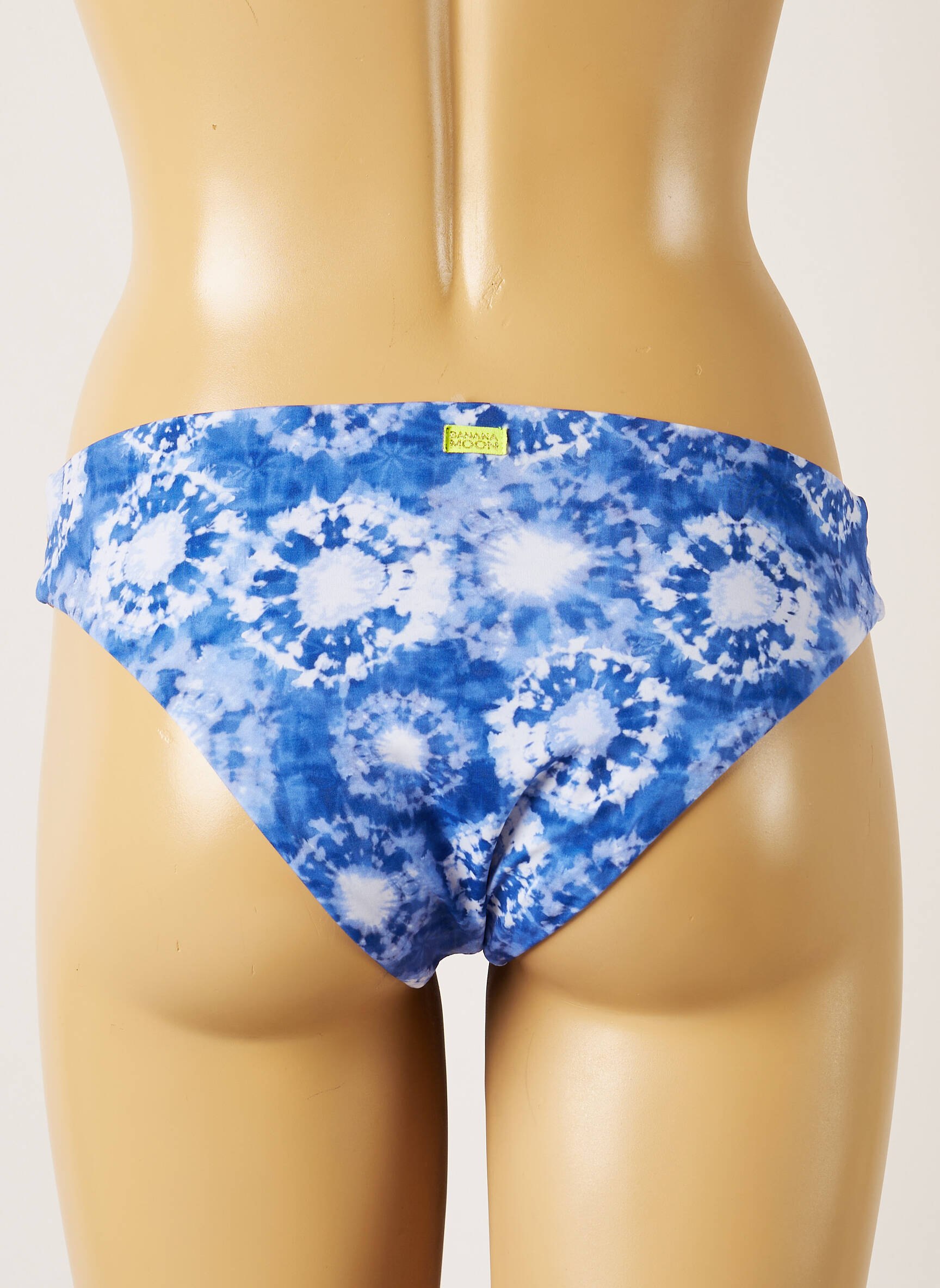Maudymosi kelnaitės satino efektas bikini mėlyna BANANA MOON moteris