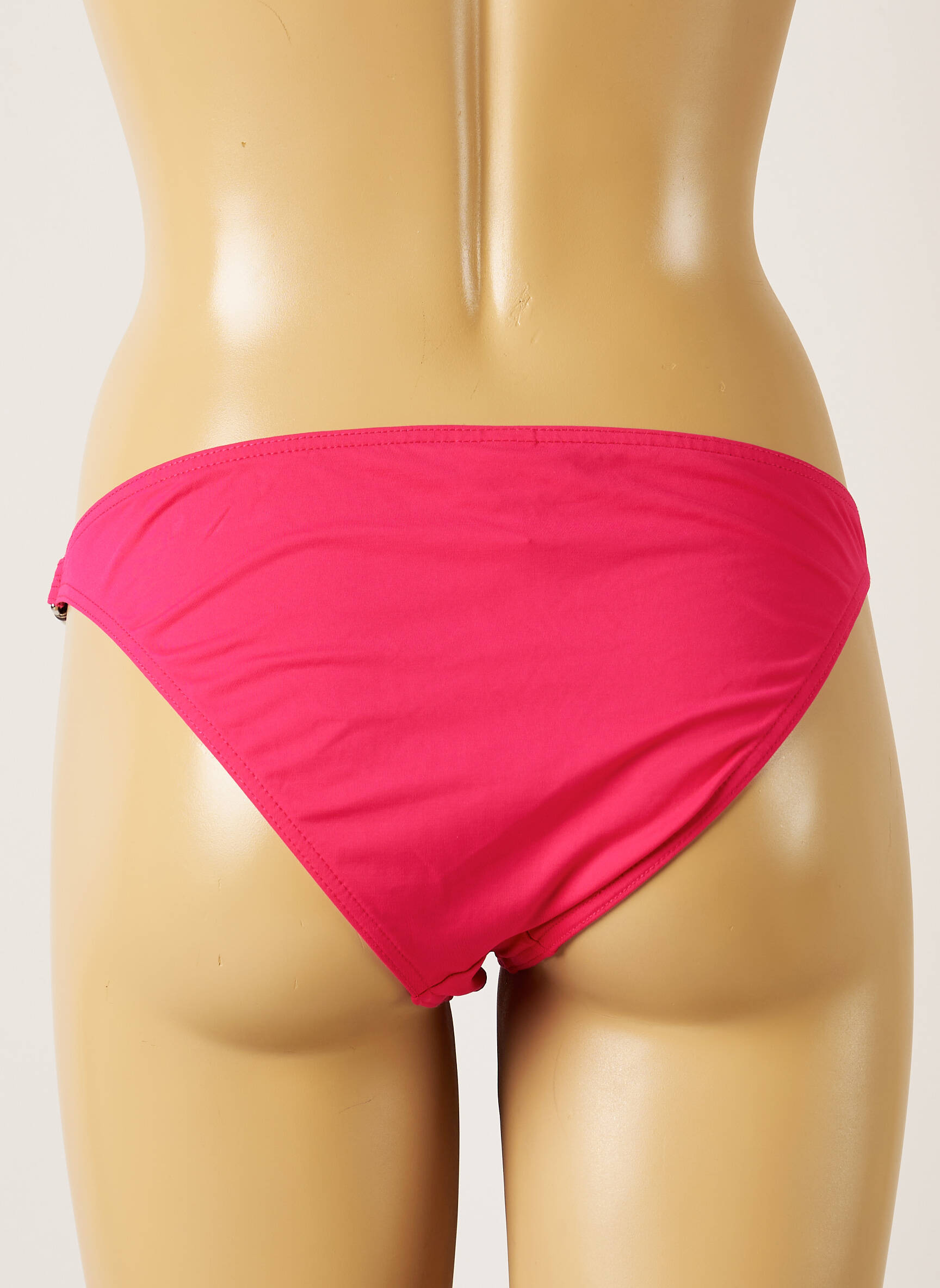 Maudymosi kelnaitės satino efektas bikini rožinė BANANA MOON moteris