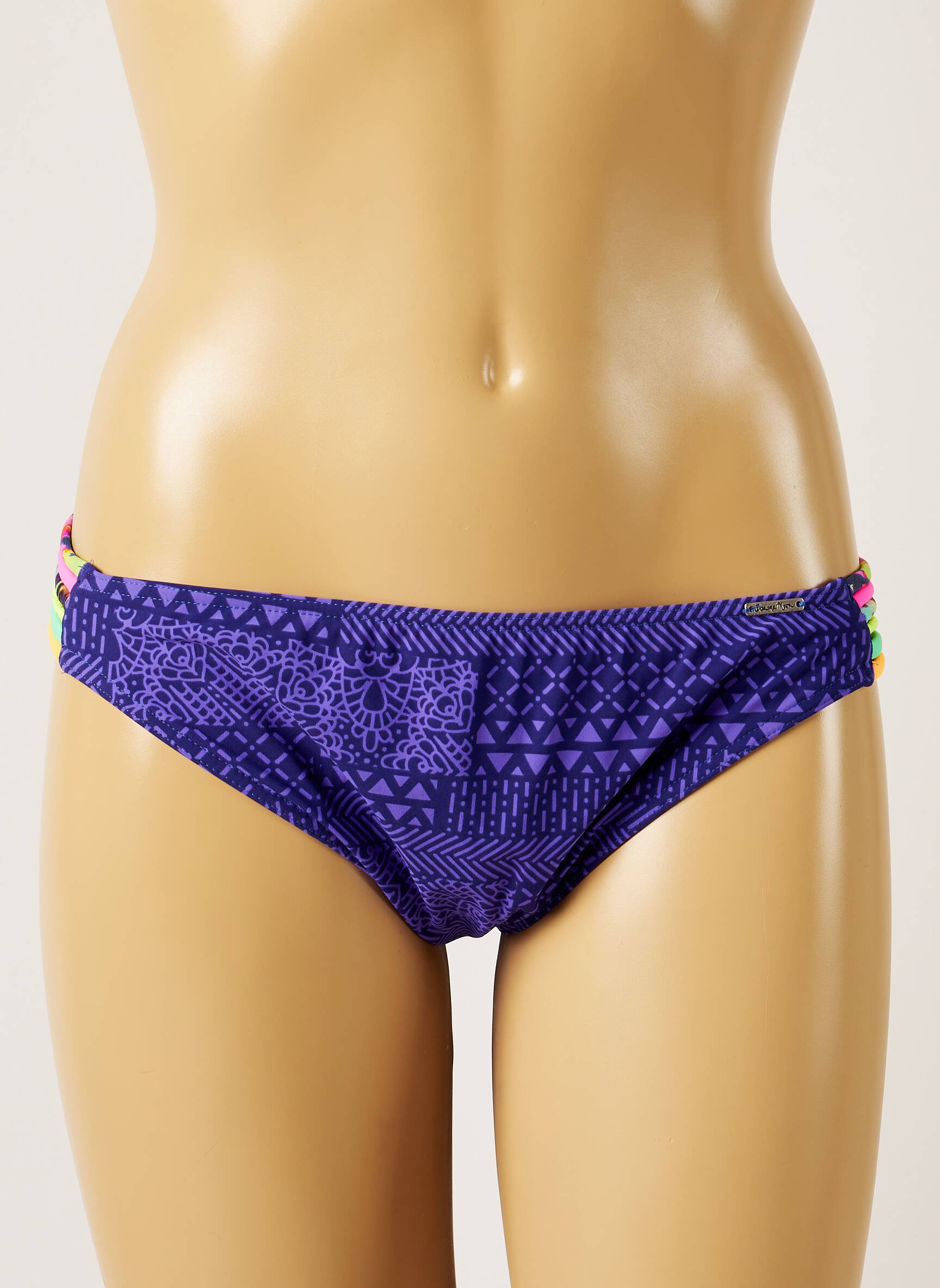 Maudymosi kelnaitės fantazijos raštas bikini violetinis BANANA MOON moteris