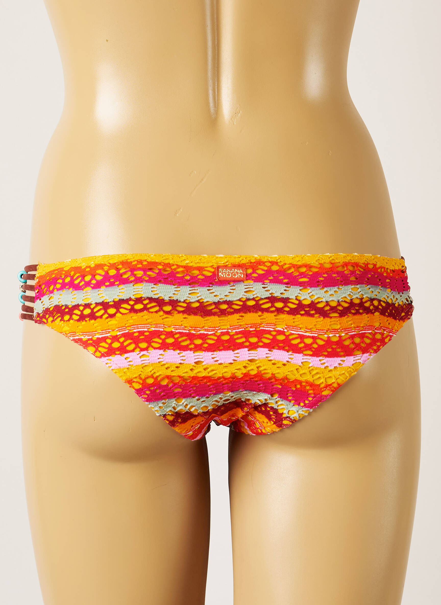 Maudymosi kelnaitės satino efektas bikini oranžinė BANANA MOON moteris