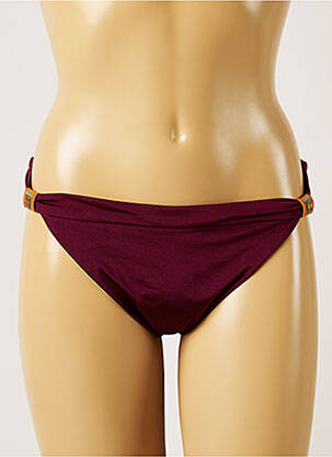 Maudymosi kelnaitės satino efektas bikini violetinis BANANA MOON moteris