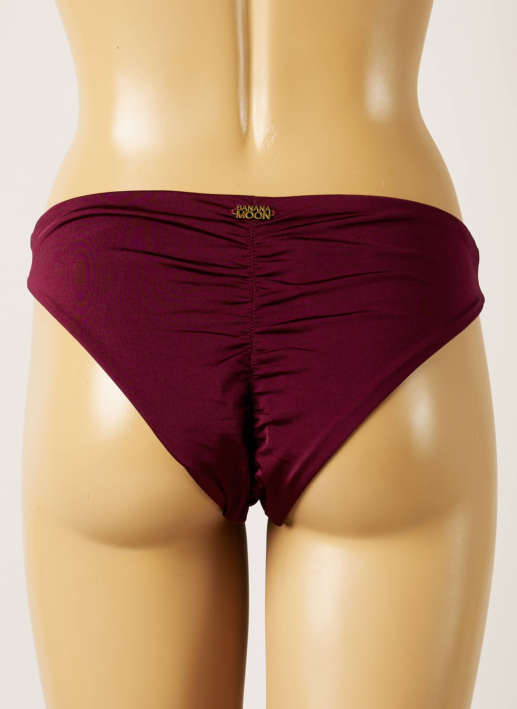 Maudymosi kelnaitės satino efektas bikini violetinis BANANA MOON moteris