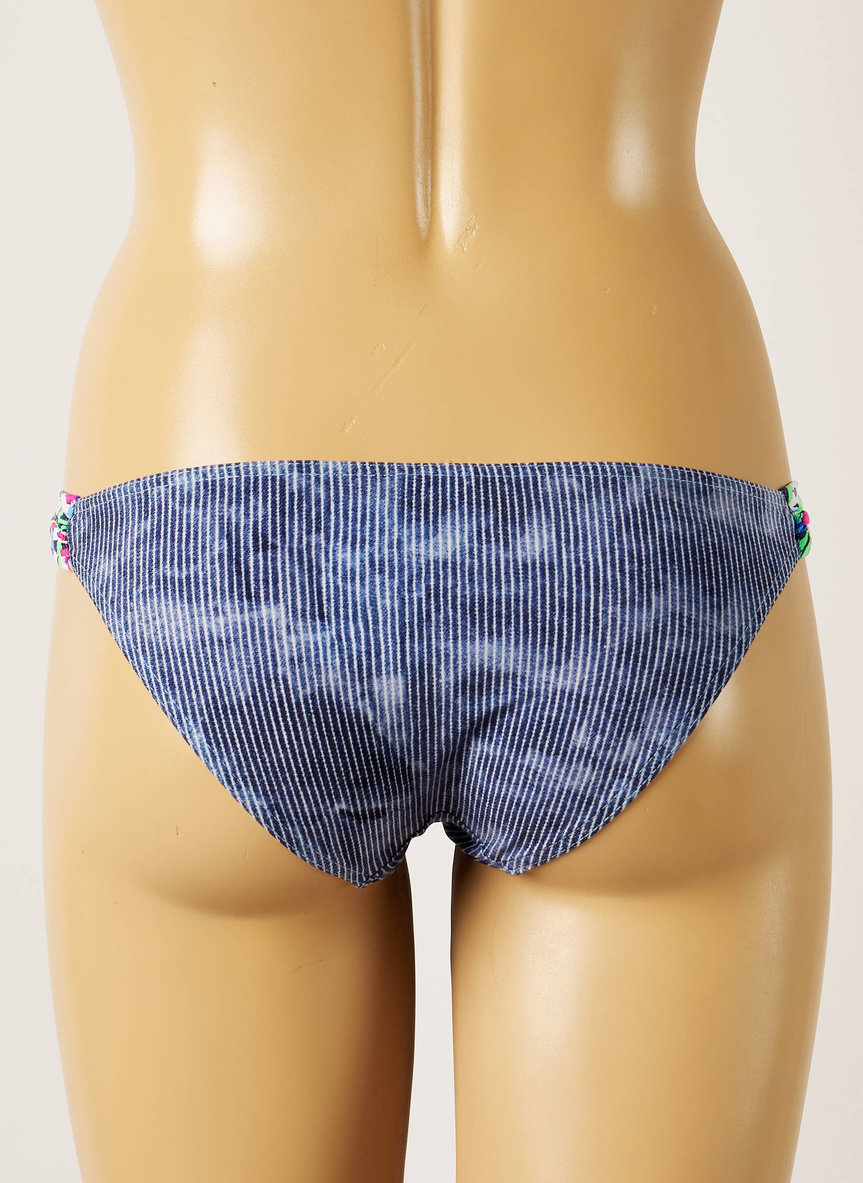 Maudymosi kelnaitės satino efektas bikini mėlyna BANANA MOON moteris