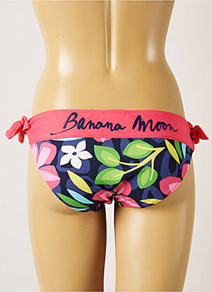 Maudymosi kelnaitės užsegimas su raišteliais bikini rožinė BANANA MOON moteris