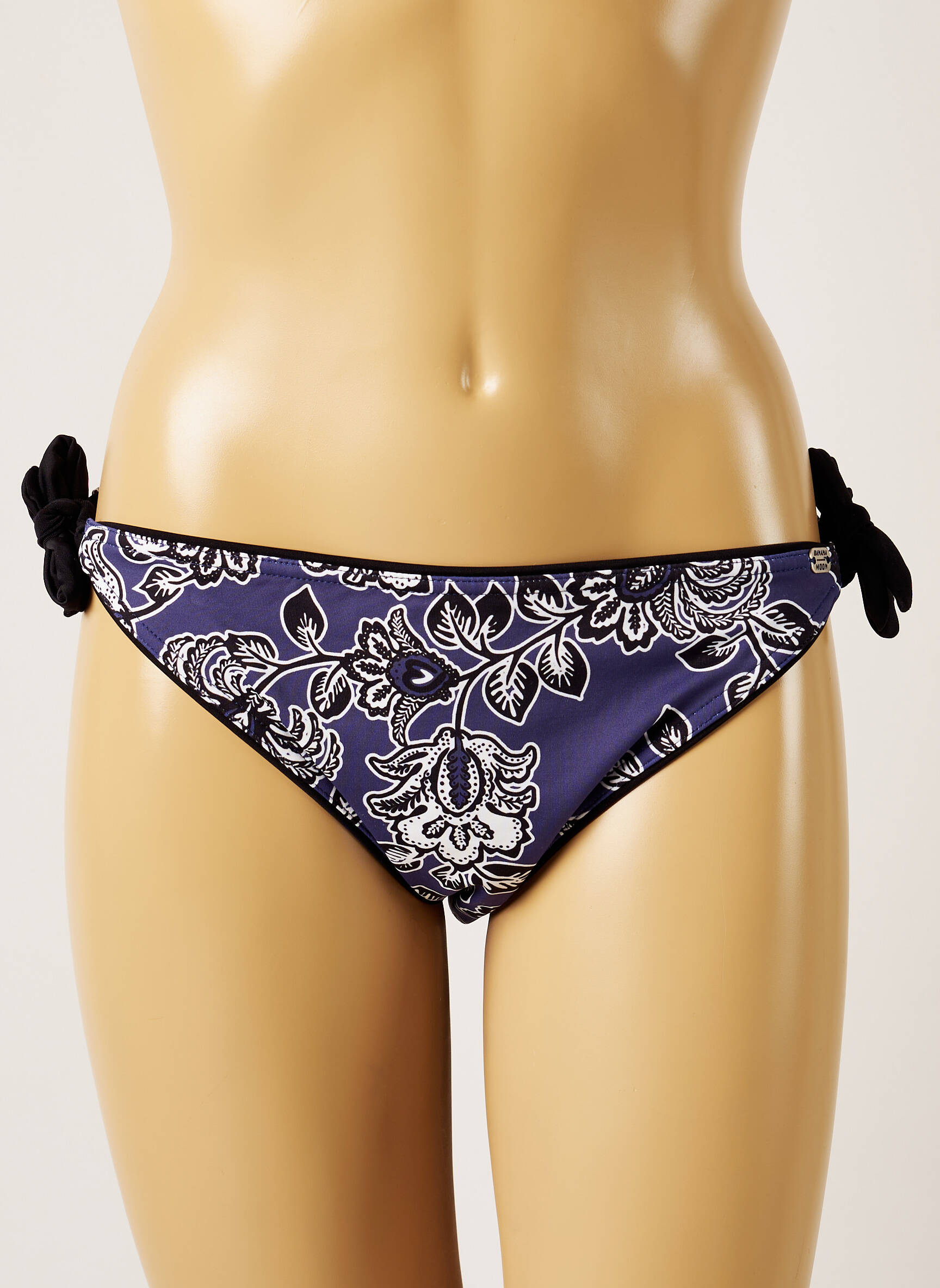 Maudymosi kelnaitės gėlių raštas bikini mėlyna BANANA MOON moteris