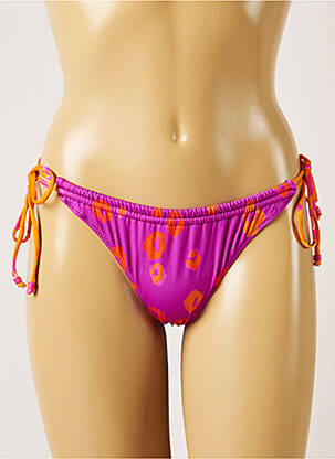 Maudymosi kelnaitės satino efektas bikini violetinis BANANA MOON moteris