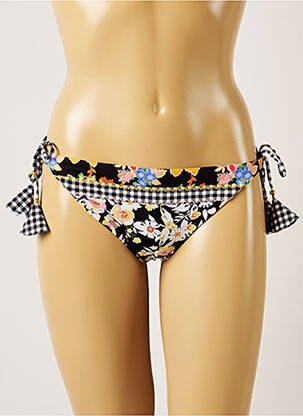 Maudymosi kelnaitės gėlių raštas bikini juodas BANANA MOON moteris