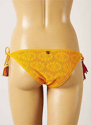 Maudymosi kelnaitės užsegimas su raišteliais bikini geltona BANANA MOON moteris
