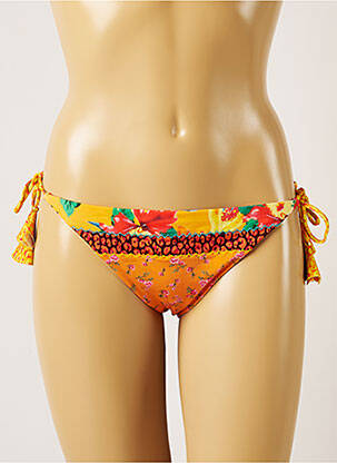 Maudymosi kelnaitės gėlių raštas bikini oranžinė BANANA MOON moteris