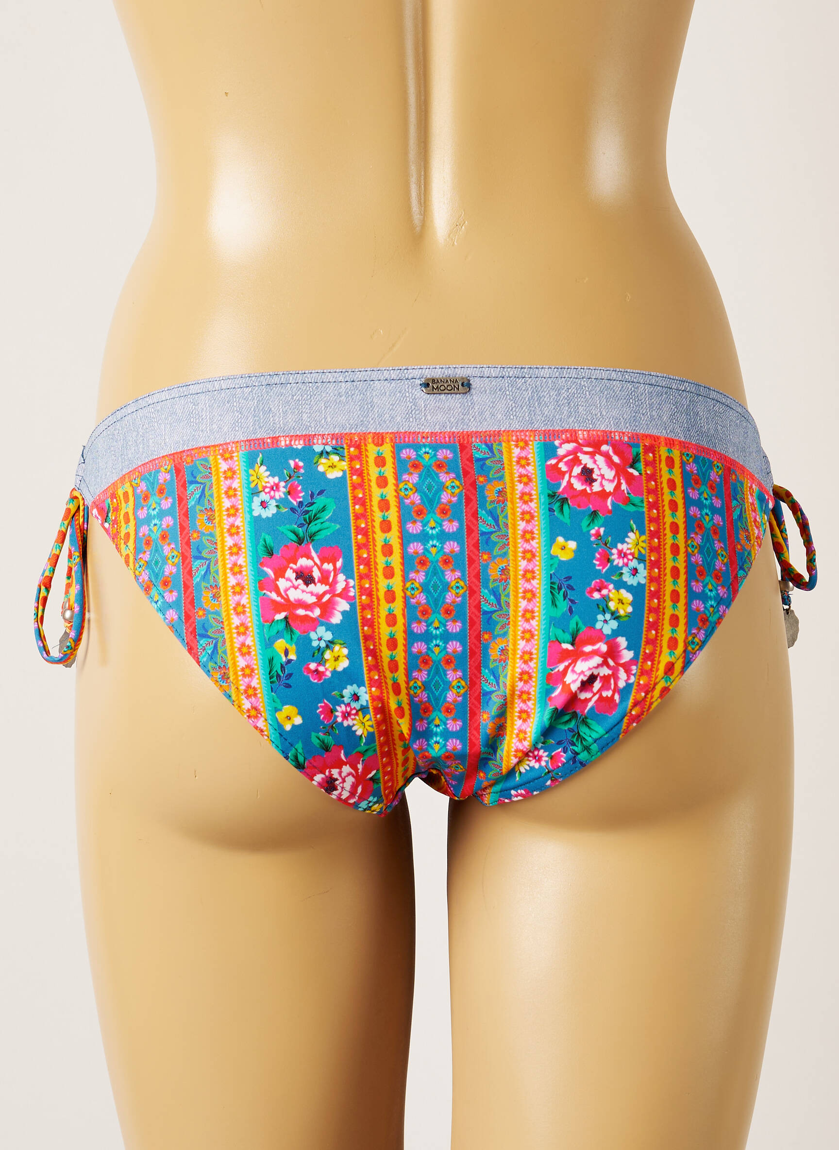 Maudymosi kelnaitės gėlių raštas bikini raudona BANANA MOON moteris