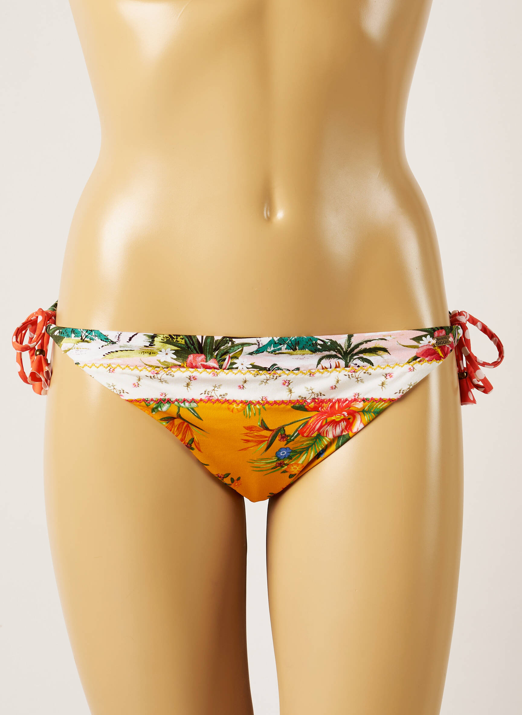 Maudymosi kelnaitės satino audinys bikini geltona BANANA MOON moteris