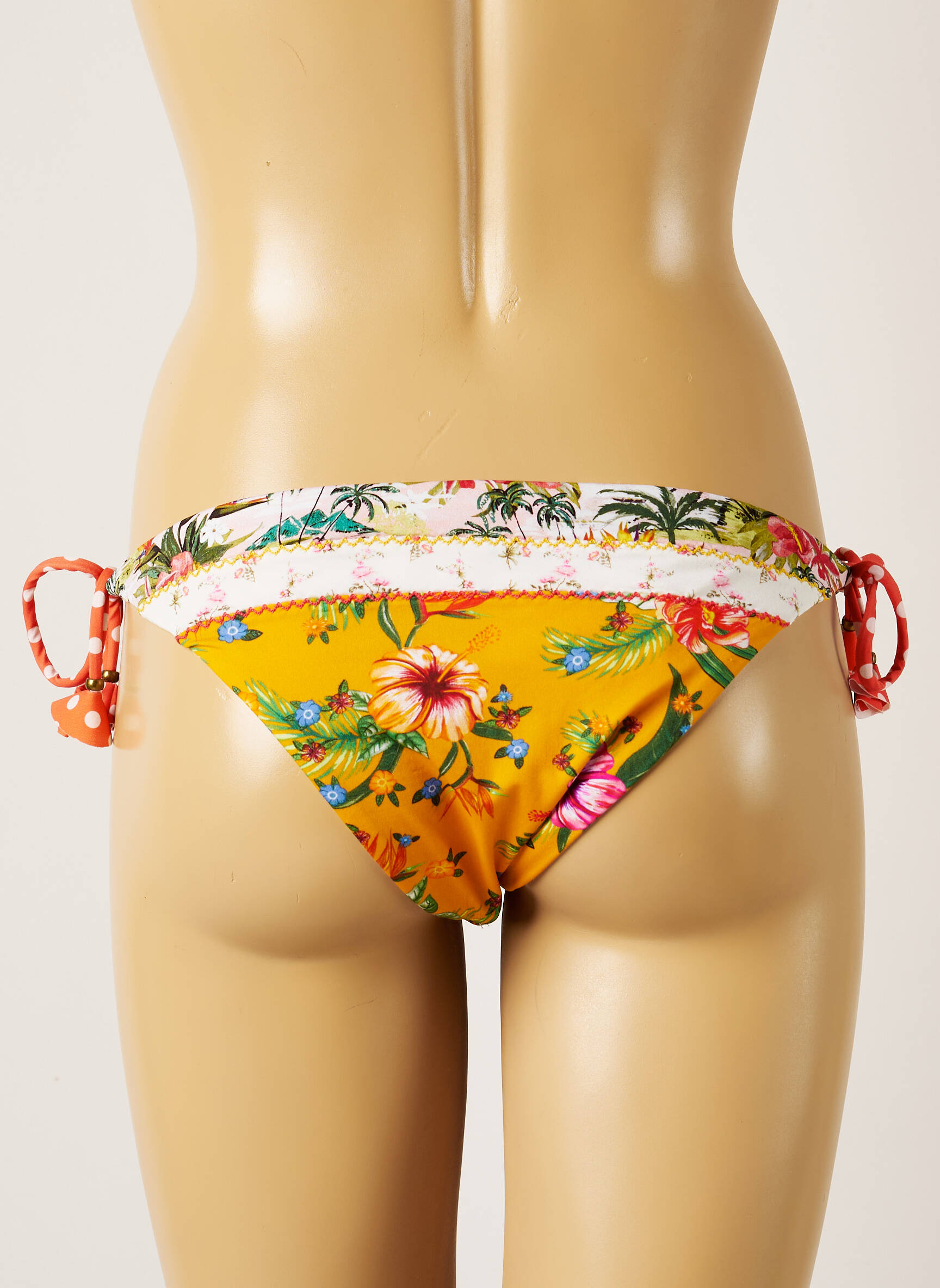 Maudymosi kelnaitės satino audinys bikini geltona BANANA MOON moteris