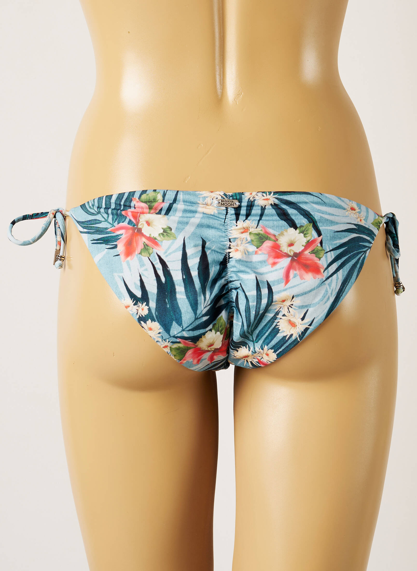 Maudymosi kelnaitės satino audinys bikini mėlyna BANANA MOON moteris