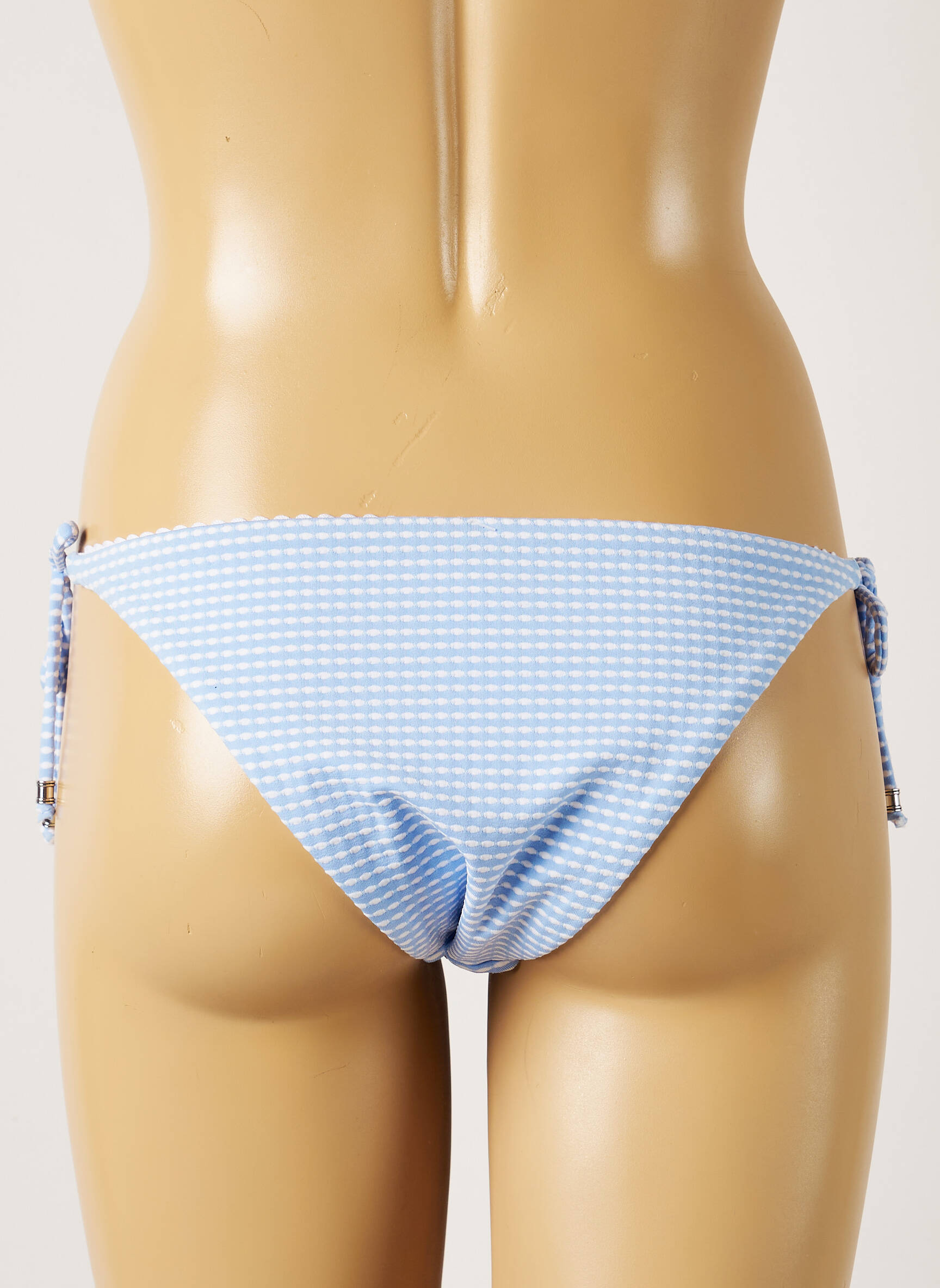 Maudymosi kelnaitės užsegimas su raišteliais bikini mėlyna BANANA MOON moteris