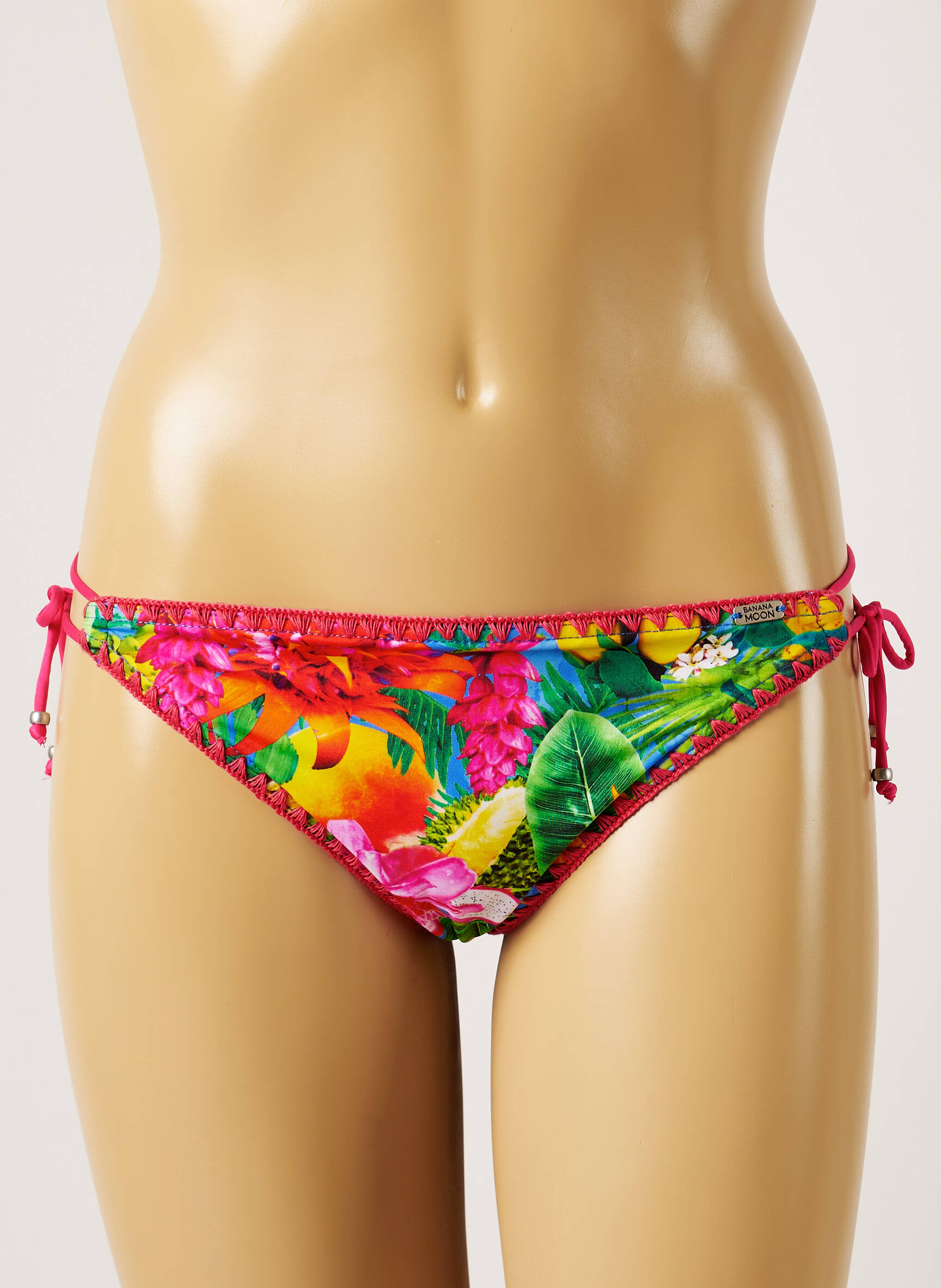 Maudymosi kelnaitės tiesioginis dažymas spausdinimas bikini rožinė BANANA BEAUTY moteris
