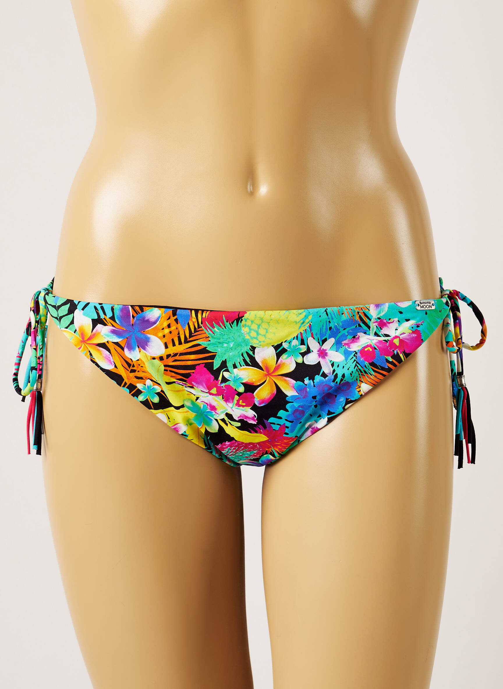 Maudymosi kelnaitės tiesioginis dažymas spausdinimas bikini mėlyna BANANA MOON moteris