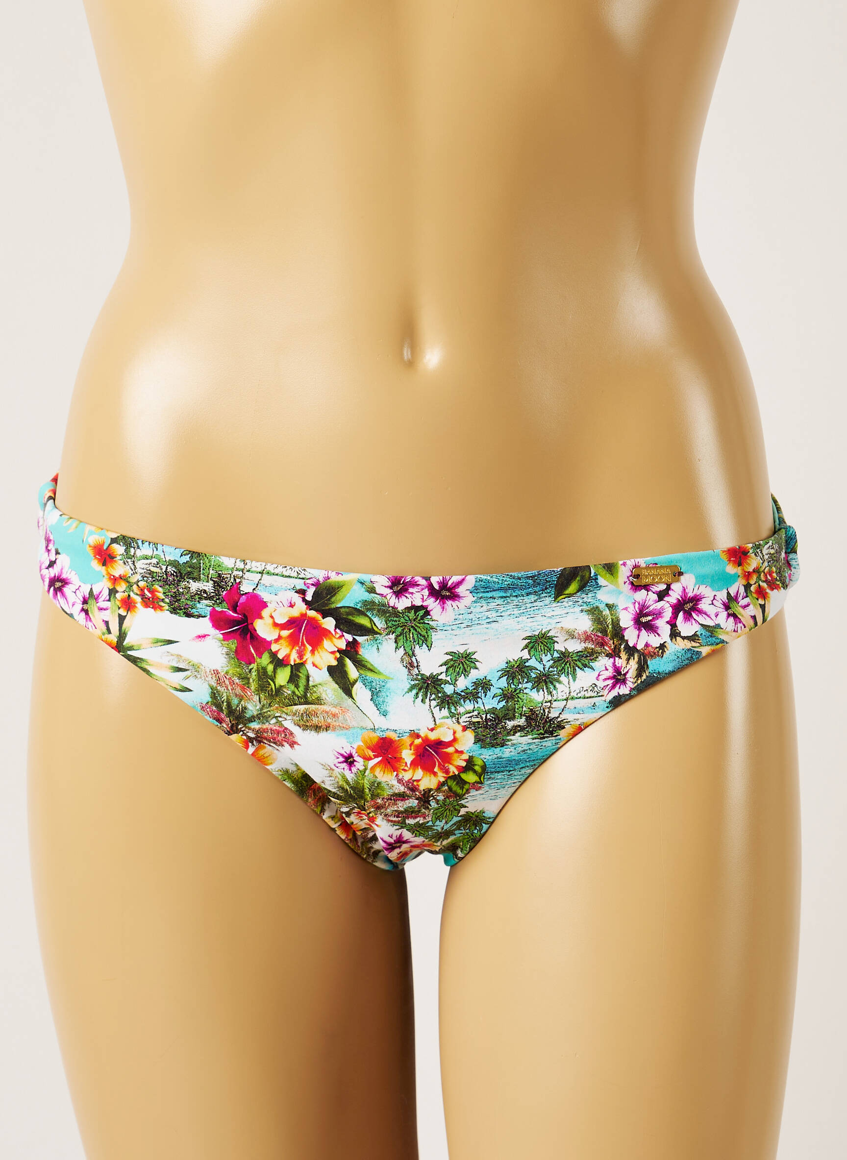 Maudymosi kelnaitės tiesioginis dažymas spausdinimas bikini mėlyna BANANA MOON moteris