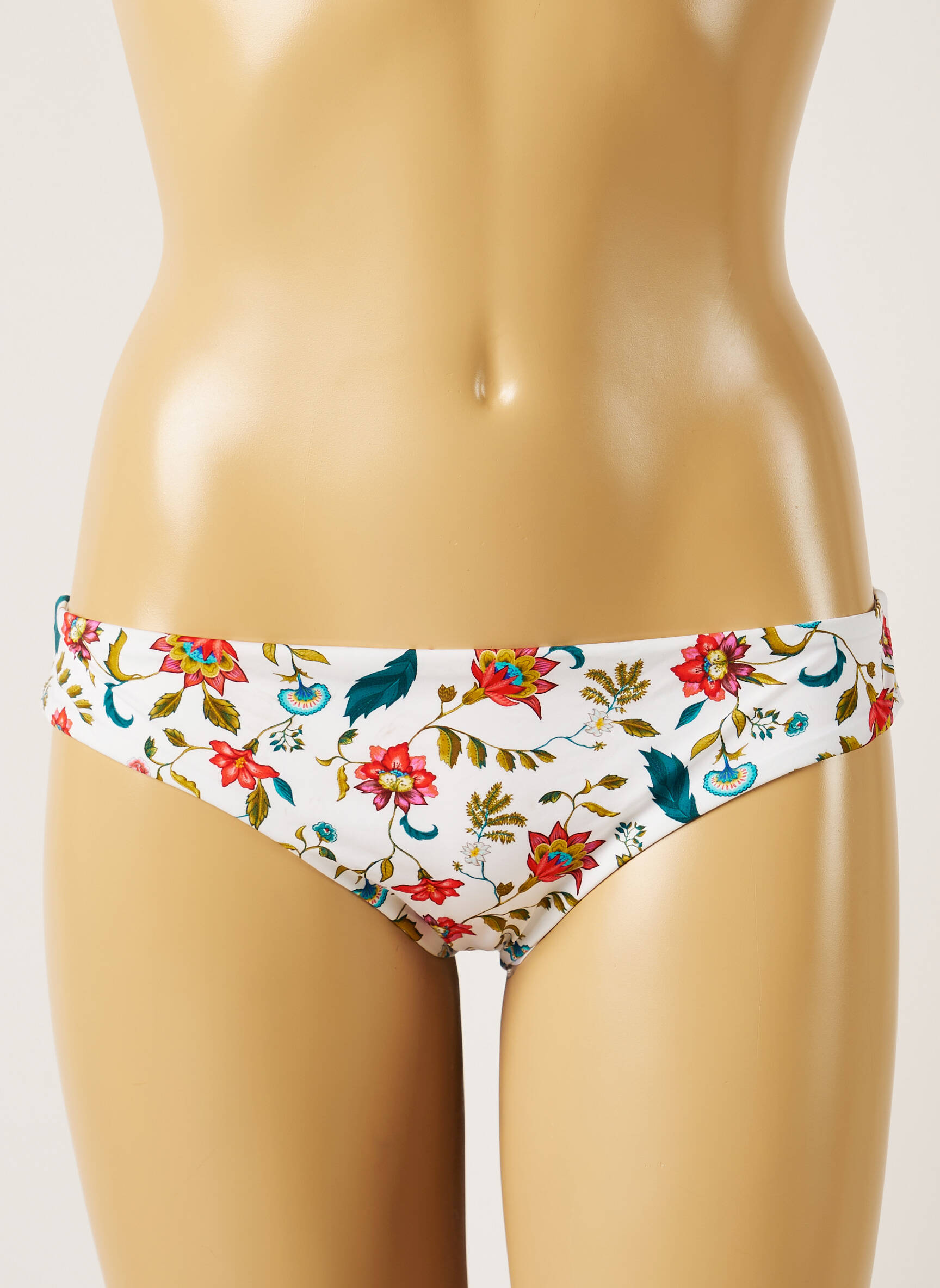 Maudymosi kelnaitės gėlių raštas bikini baltas BANANA MOON moteris