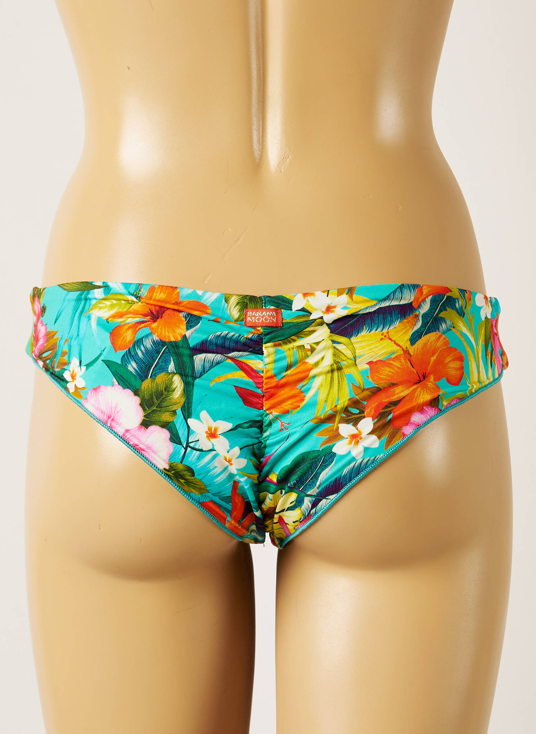 Maudymosi kelnaitės tiesioginis dažymas spausdinimas bikini mėlyna BANANA MOON moteris