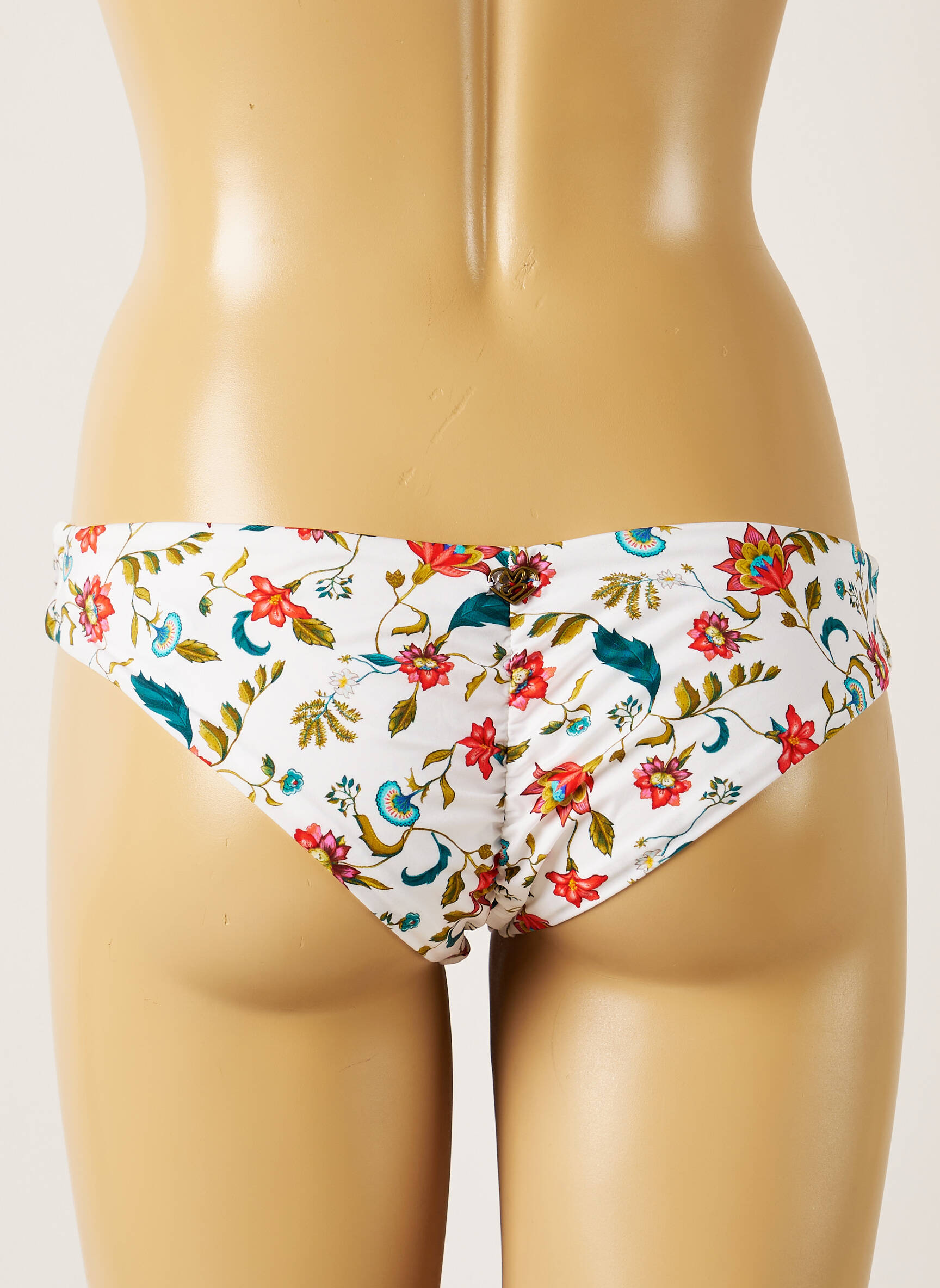 Maudymosi kelnaitės gėlių raštas bikini baltas BANANA MOON moteris
