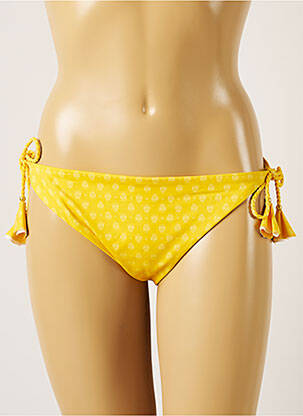 Maudymosi kelnaitės užsegimas su raišteliais bikini geltona BANANA MOON moteris