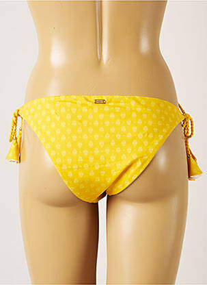 Maudymosi kelnaitės užsegimas su raišteliais bikini geltona BANANA MOON moteris