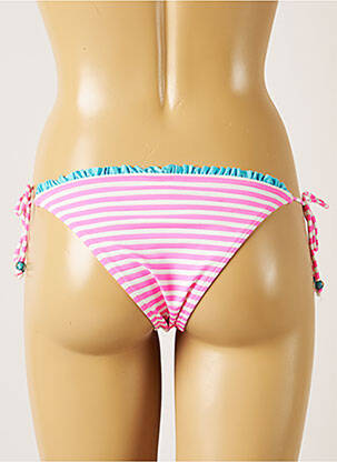 Maudymosi kelnaitės užsegimas su raišteliais bikini rožinė BANANA MOON moteris