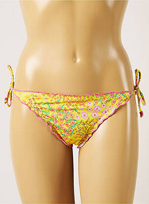 Maudymosi kelnaitės gėlių raštas bikini geltona BANANA MOON moteris