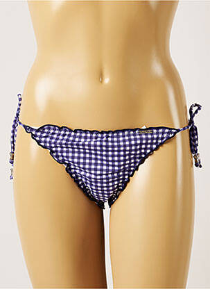 Maudymosi kelnaitės užsegimas su raišteliais bikini violetinis BANANA MOON moteris