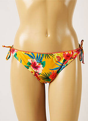 Maudymosi kelnaitės gėlių raštas bikini geltona BANANA MOON moteris